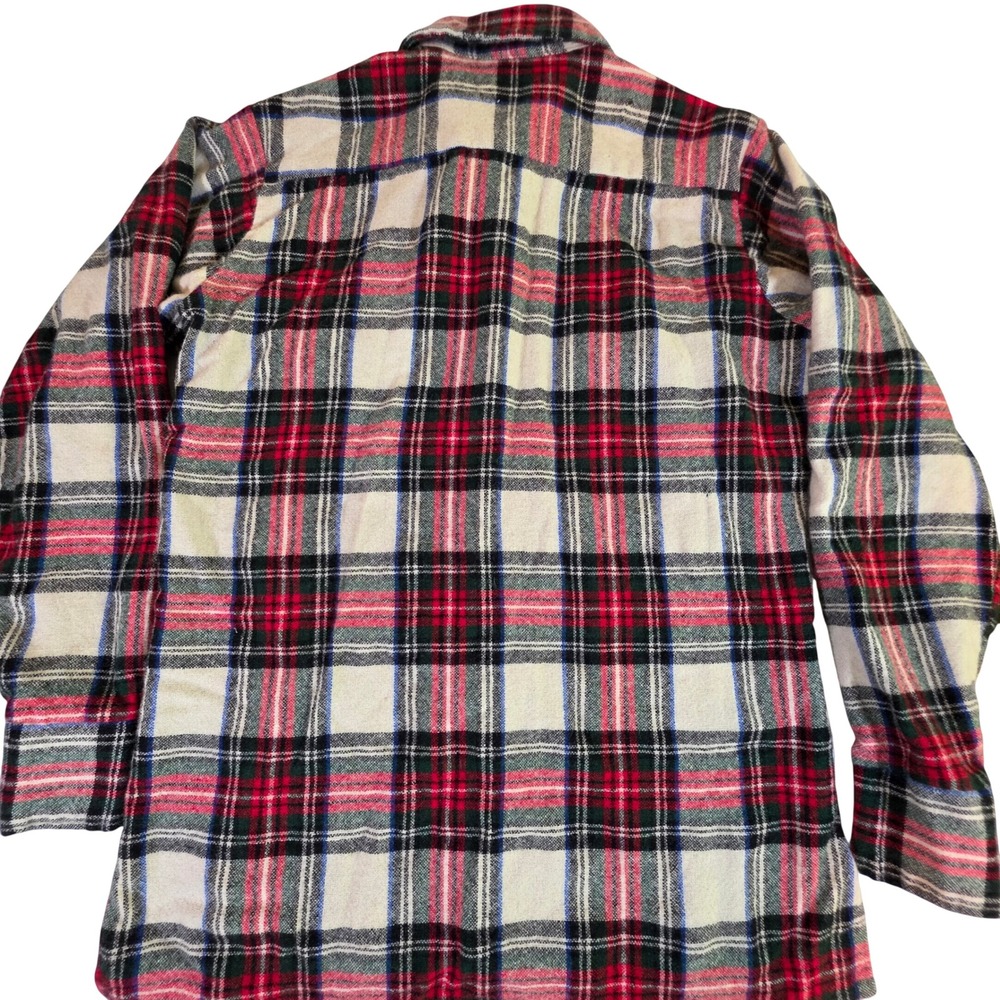 Vintage DEE CEE RAPPERS Men's M‎ Plaid Flannel Shirt Red Green Outdoor Workwear - Picture 2 of 8